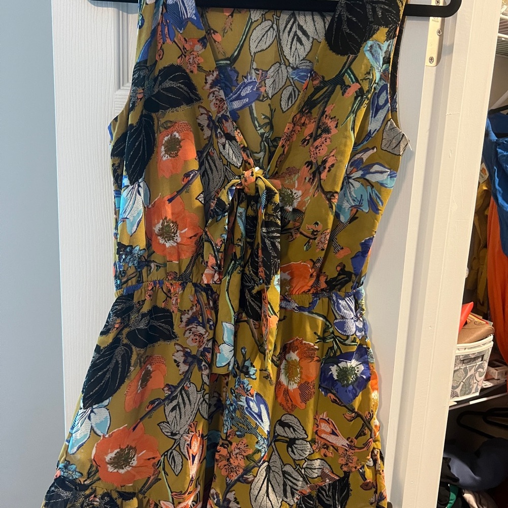 Floral Sleeveless Romper - Multicolor